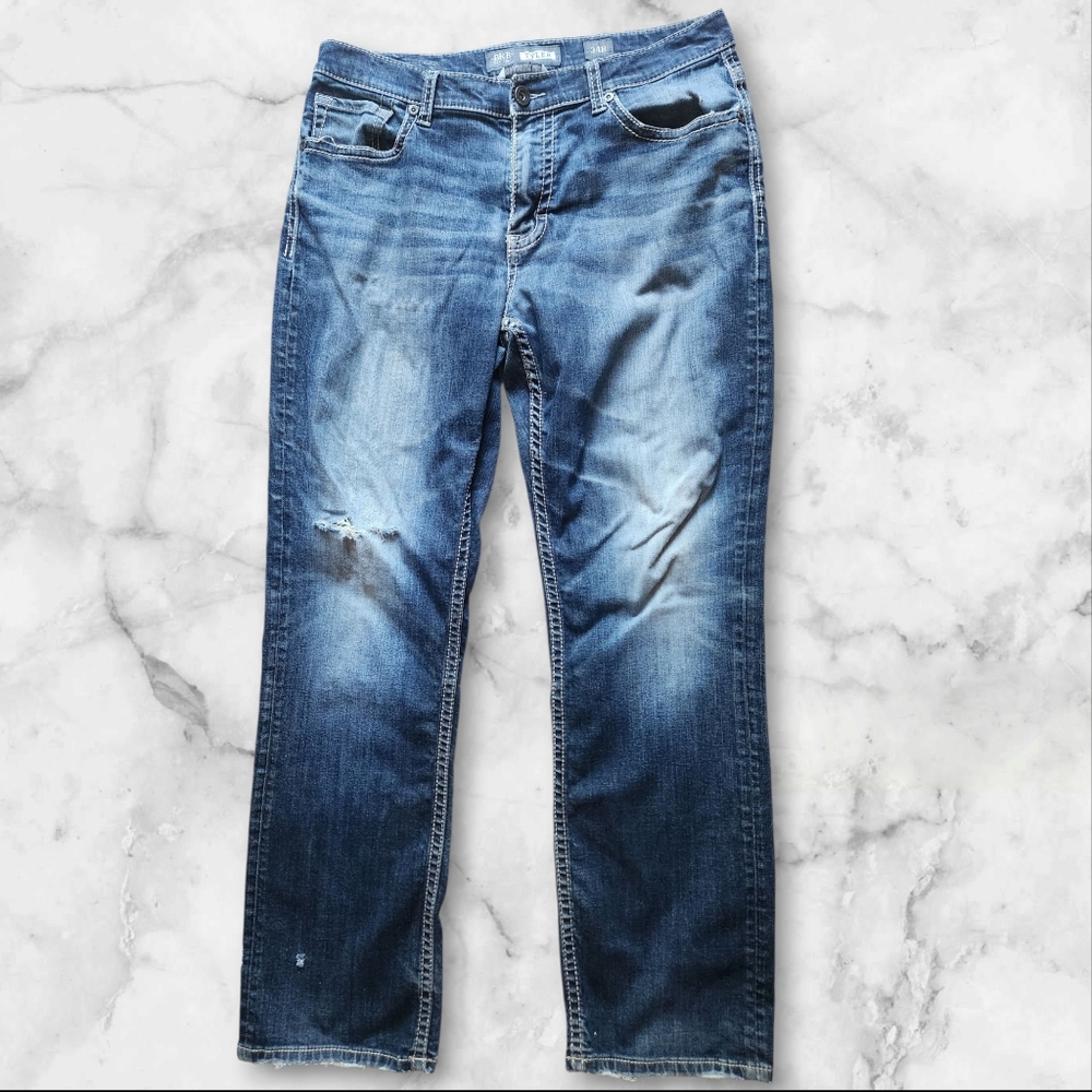 BKE Straight Leg "Tyler" Distressed Denim Men's Size 34R